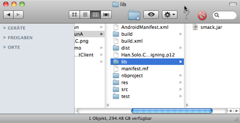 lib folder in project directory